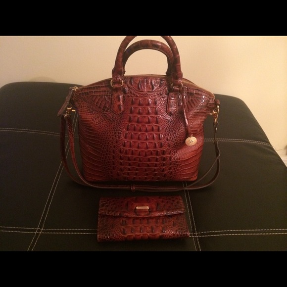 Brahmin Pecan Handbag and Wallet