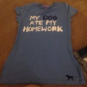 Blue shirt with sequence