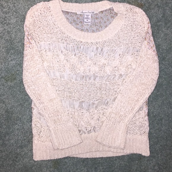 Sweater with floral back!