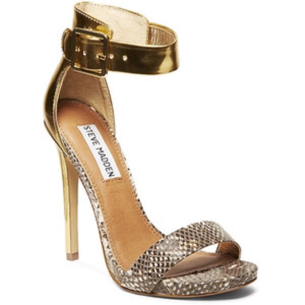 BNWOB Steve Madden Leather Snake Skin Heels