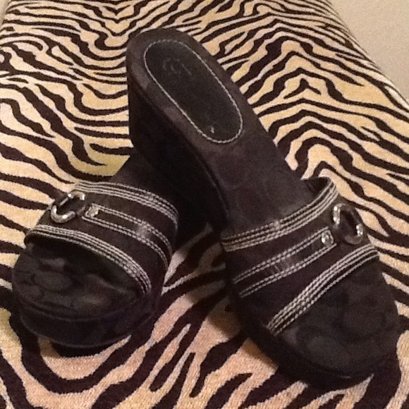 Coach black sandal.