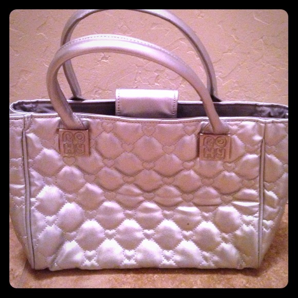 Silver metallic Roxy purse
