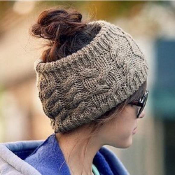 Accessories - Warm Knit Khaki Beanie