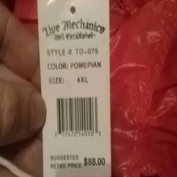 Red leather like jacket - Picture 4 of 4