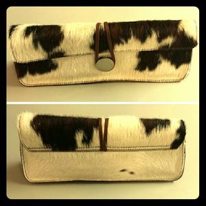 Brown Pony hair clutch