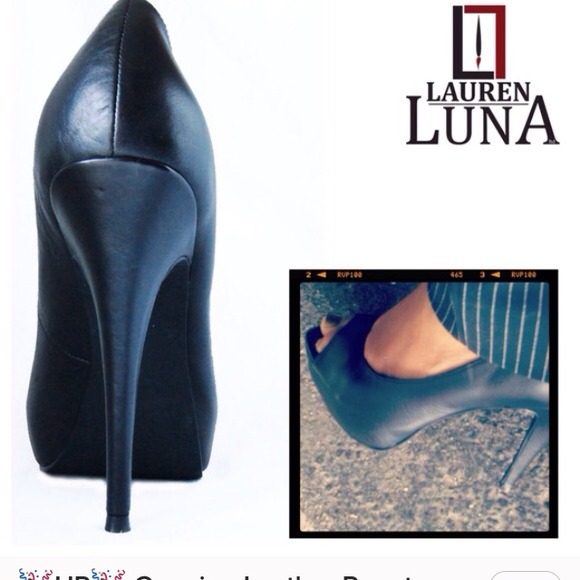 🎉HP🎉 Genuine Leather Peeptoes - Picture 3 of 3