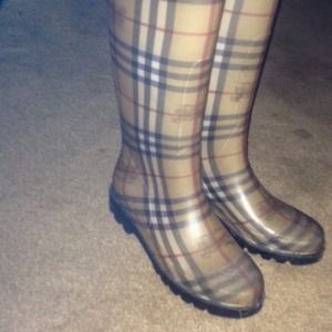 Burberry classic check rainboots