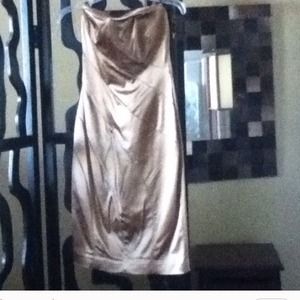 Bebe gold dress