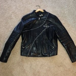 Black leather jacket