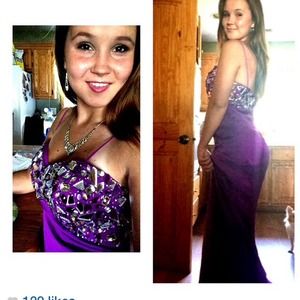 Purple prom dress, silk.