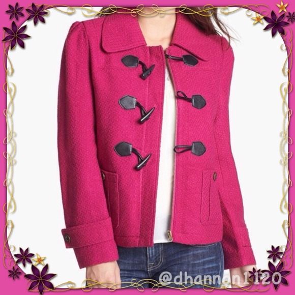 🚨REDUCED🚨Tulle Front Toggle Textured Coat NWT