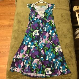 Slinky sleeveless floral dress