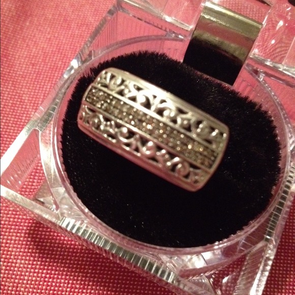 Champange Diamond  Ring  in Sterling Size 8