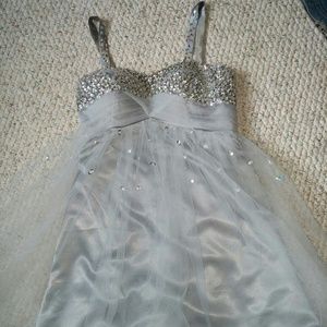 🚨Price drop🚨Silver dress homecoming dress/prom