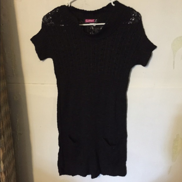 Black sweater tunic