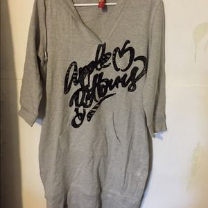 Hooded sweatshirt dress