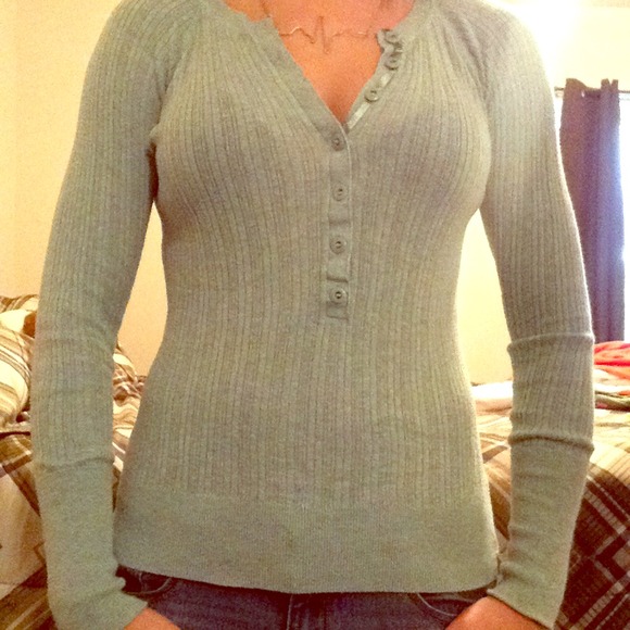 Sea green henley top