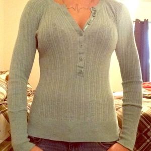 Sea green henley top