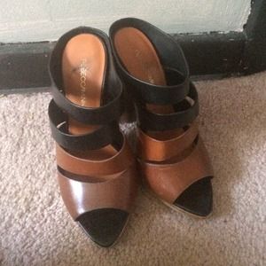 Rebecca minkoff brown and black heels