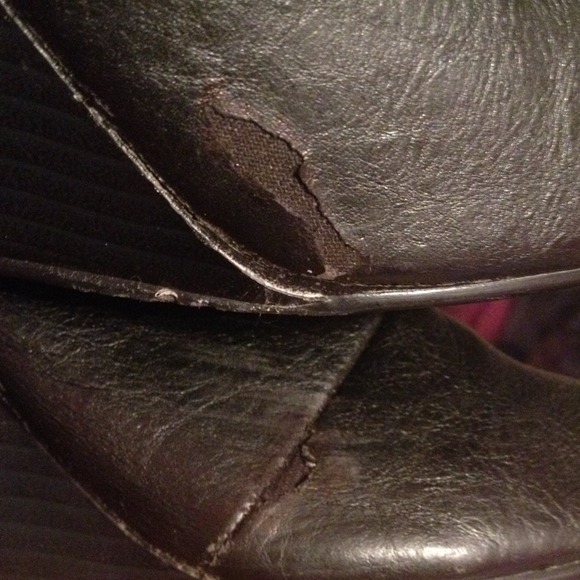 β¨ SOLD! β¨ Knee-High Faux Fur Wedge Boots - Picture 4 of 4