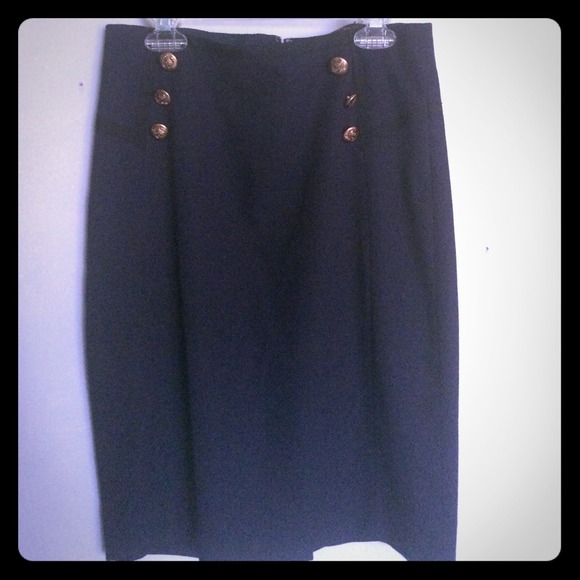 Sailor inspired navy blue skirt
