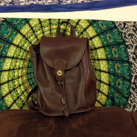 Leather coach backpack!