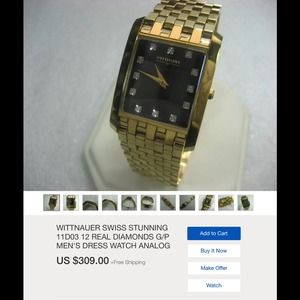 Wittnauer watch with diamonds