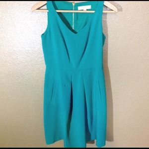 Ann Taylor LOFT teal dress.