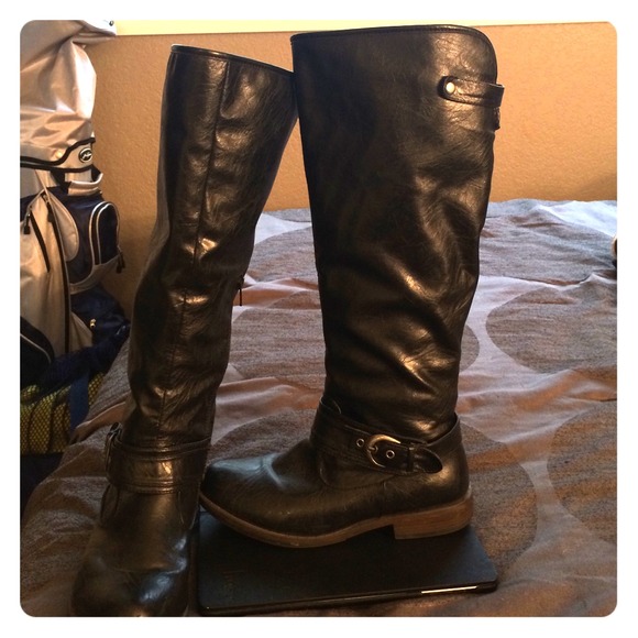 Knee high black boots