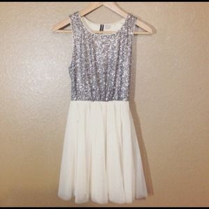 H&M (divided) fit and flare sequined dress