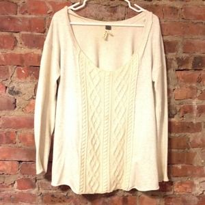 Free People Sweatshirt with sweater front detail