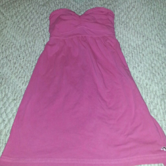 Hollister pink strapless dress