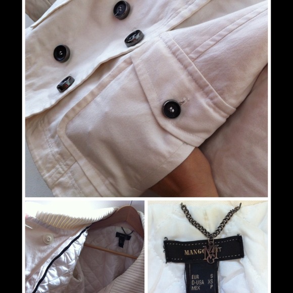 💖FINAL SALE✨💖white Linen thick coat - Picture 3 of 4