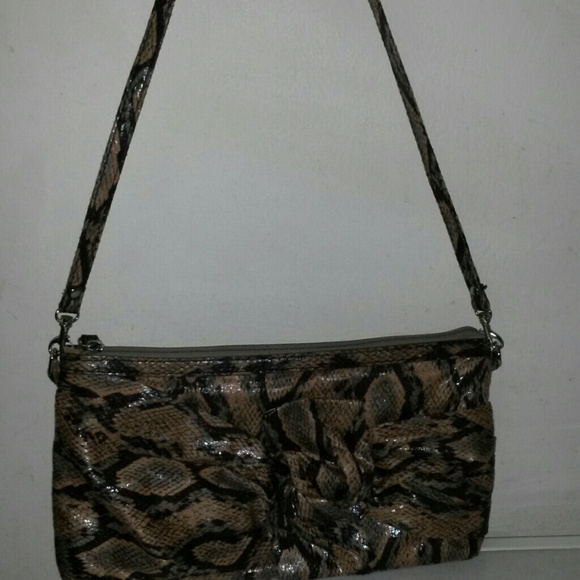 Trendy Snake Skin Style Genna De Rossi Handbag