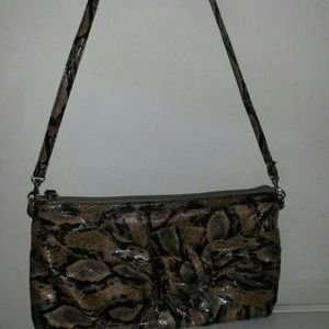 Trendy Snake Skin Style Genna De Rossi Handbag