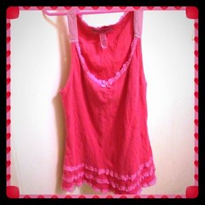 Betsy Johnson Pink Tank Top, Sz S