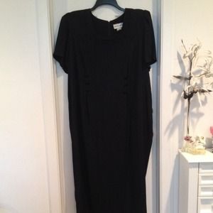 Ankle length black dress