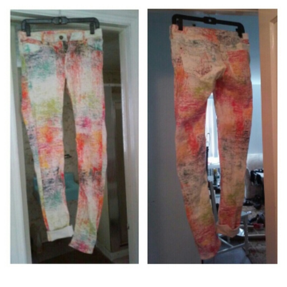 paint splattered pants.