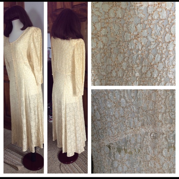 Vintage All That Jazzy delicate long sleeve dress - Picture 2 of 3