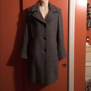 DKNY tweed grey coat to knees $55 REDUCED!
