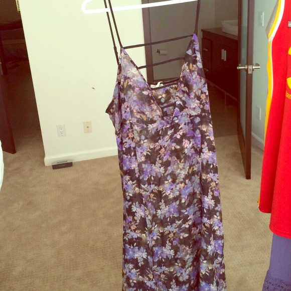 translucent free people floral dress long