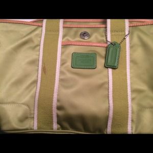 Lime green coach handbag