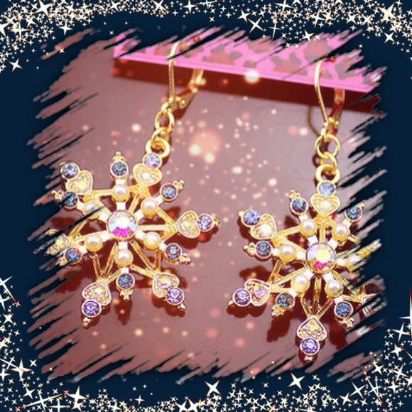 Betsey Johnson Jewelry - Betsy Johnson pearls and sapphires earrings.