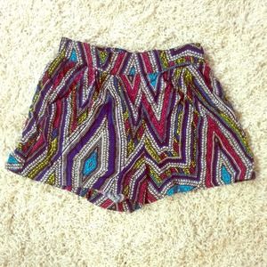 Aztec printed shorts