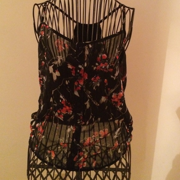 Red and white flower tank!