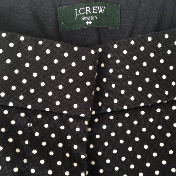J.crew city fit polka dot pants