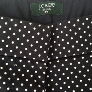 J.crew city fit polka dot pants