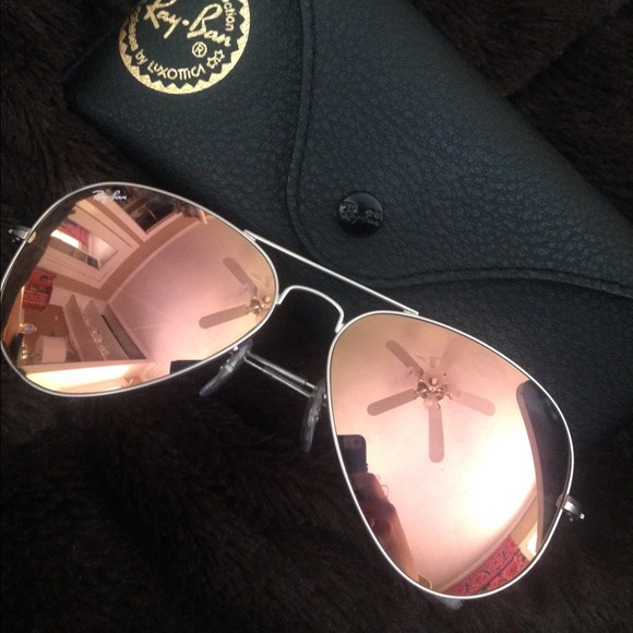 Authentic Pink Flash Aviator Ray-Bans