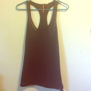 Women's Long Black Knit Tank
