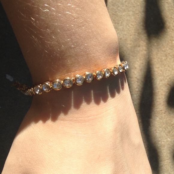 Avon Jewelry - Gold and crystal tennis bracelet